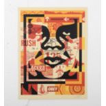 Shepard Fairey (b 1970) Middle Andre Face Collage Signed 2020, Obey Giant. Street/Urban/Graffiti...