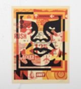 Shepard Fairey (b 1970) Middle Andre Face Collage Signed 2020, Obey Giant. Street/Urban/Graffiti...