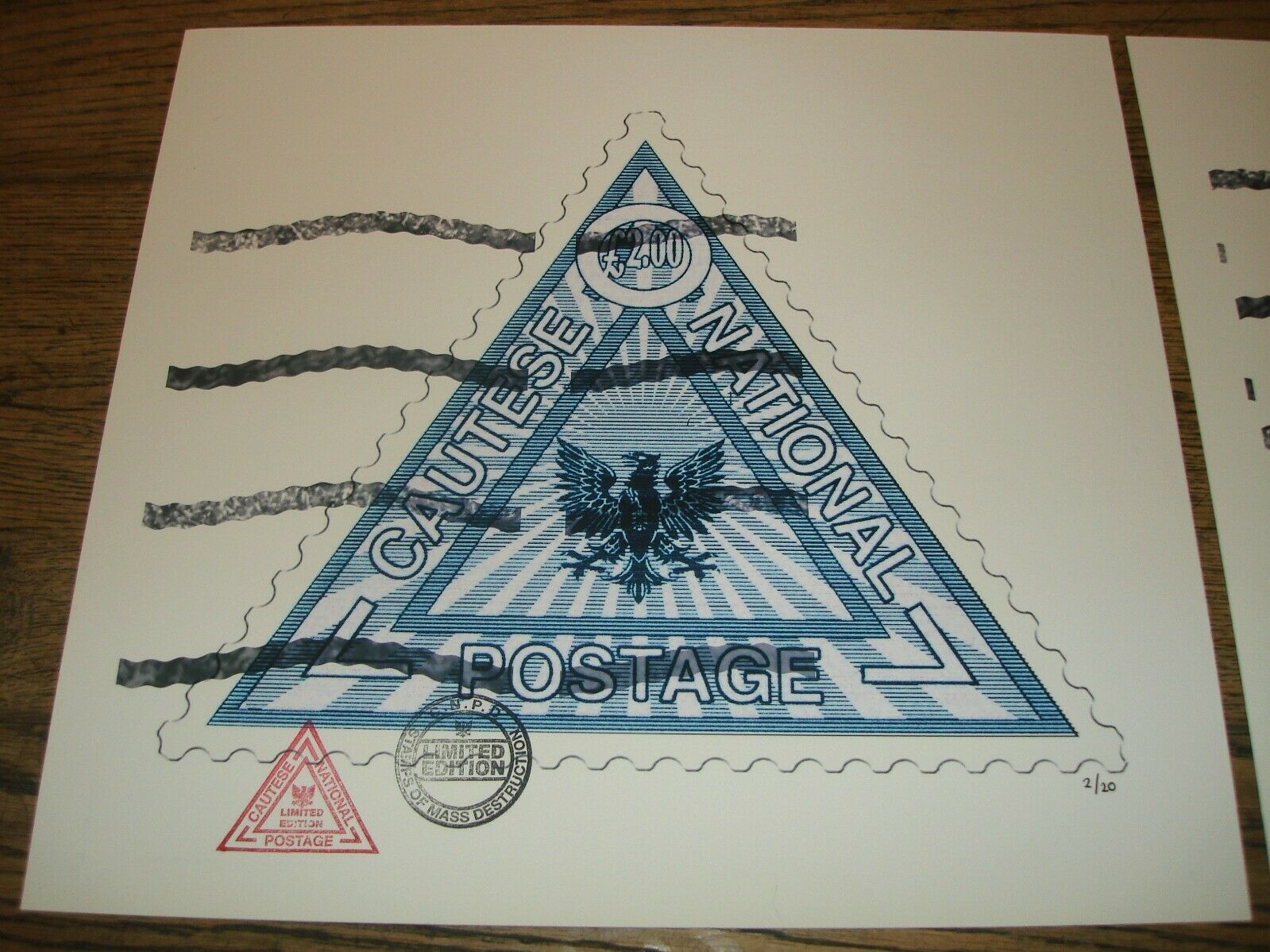 James Cauty (1956 - ) CNPD £2, £3 and £4 Triangle Stamps - Set of 3 Pop Editions COA (2005) - Image 6 of 13