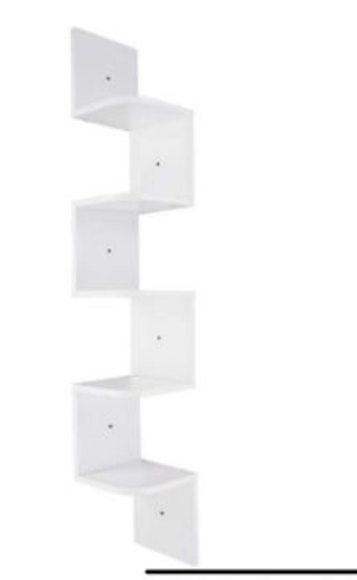 Tiers Zig Zag Wall Corner Shelf Unit Wall Mounted Wood Shelving Bookcase Storage Display Organize...