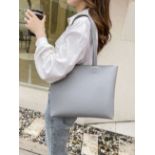 Brand New Ladies Grey Leather Saffiano Tote Bag RRP £49.99