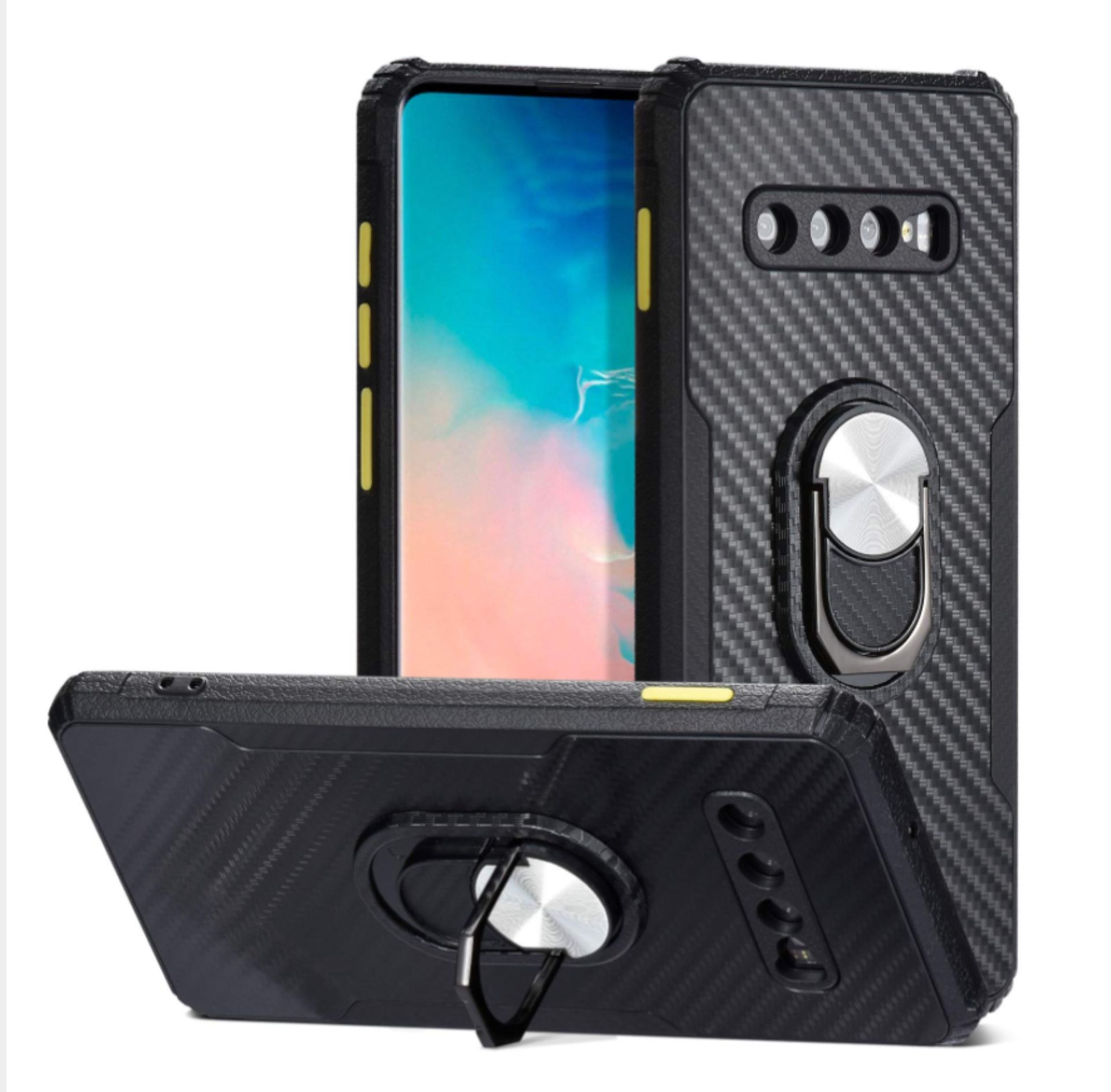 Case for Samsung Galaxy S10, Premium Slim Armour Case with 360 Degree Rotating Ring Holder