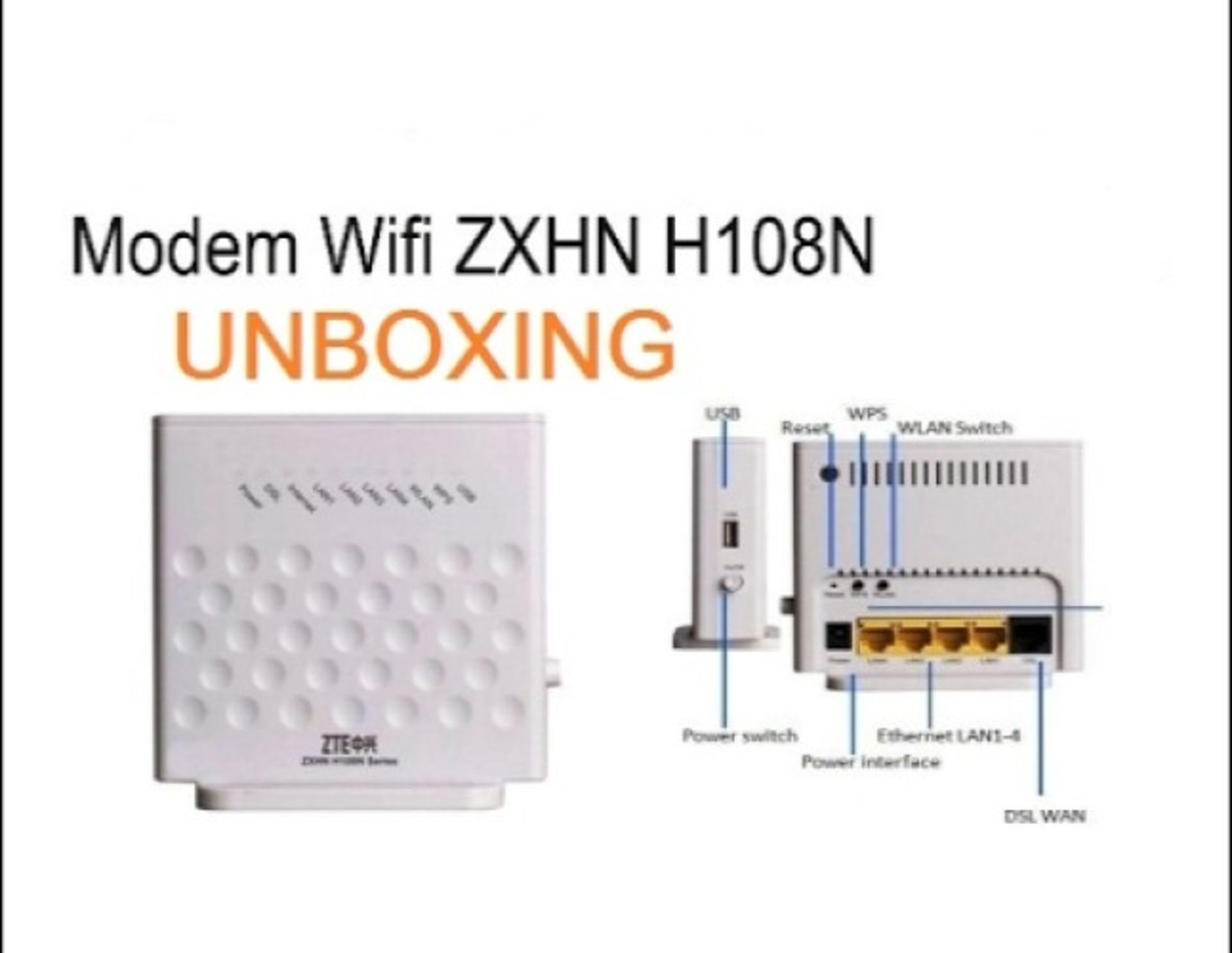 36 x ZTE ZXHN-H108N Wireless ADSL2+ Modem Router 300MPS RRP £29.99 ea