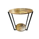 Wooden And Metal Side Table