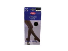 60 x Silky Opaque Tights Black Age 11-13