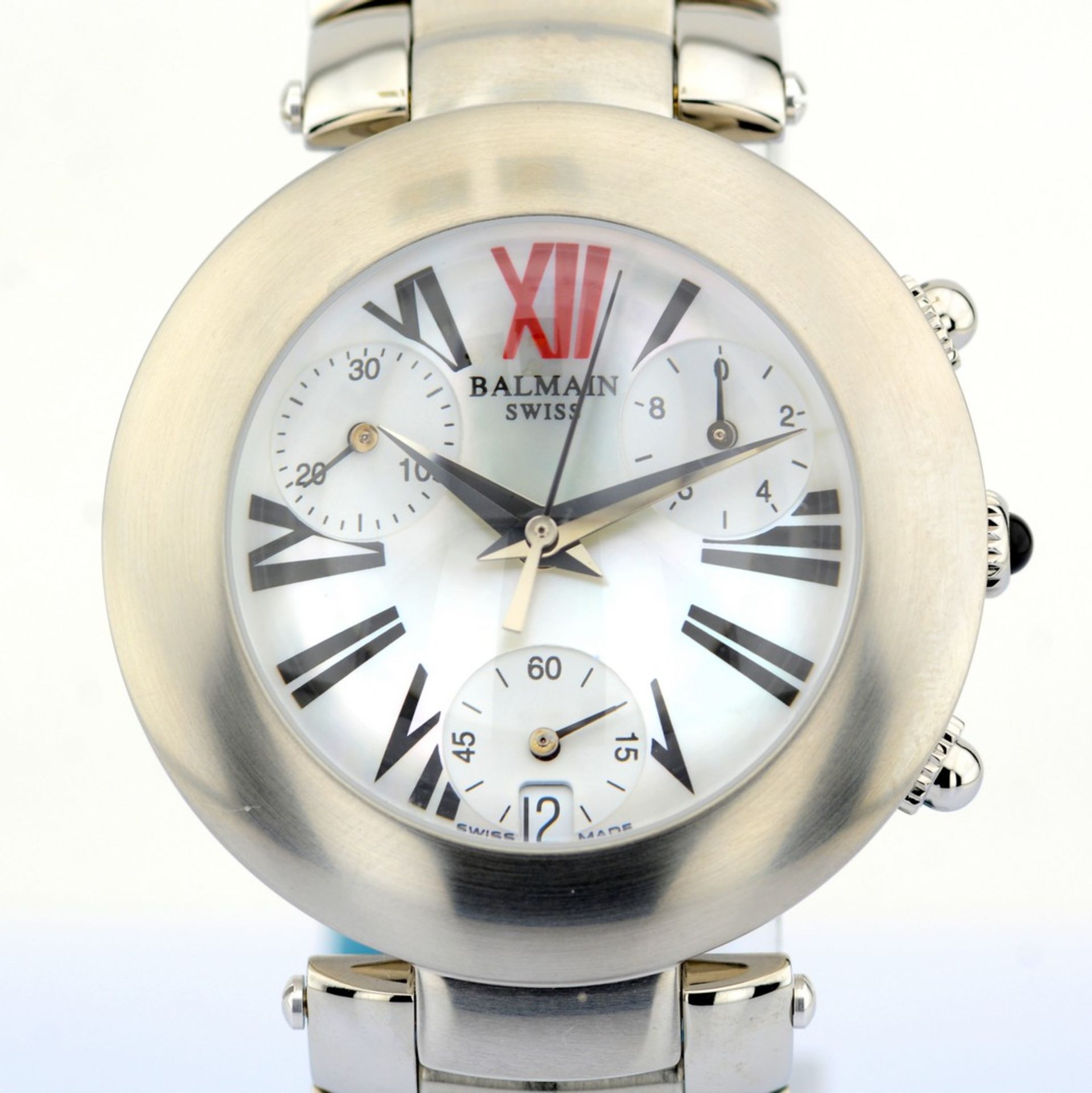 Pierre Balmain / Bubble Swiss Chronograph Date - Gentlemen's Steel Wristwatch
