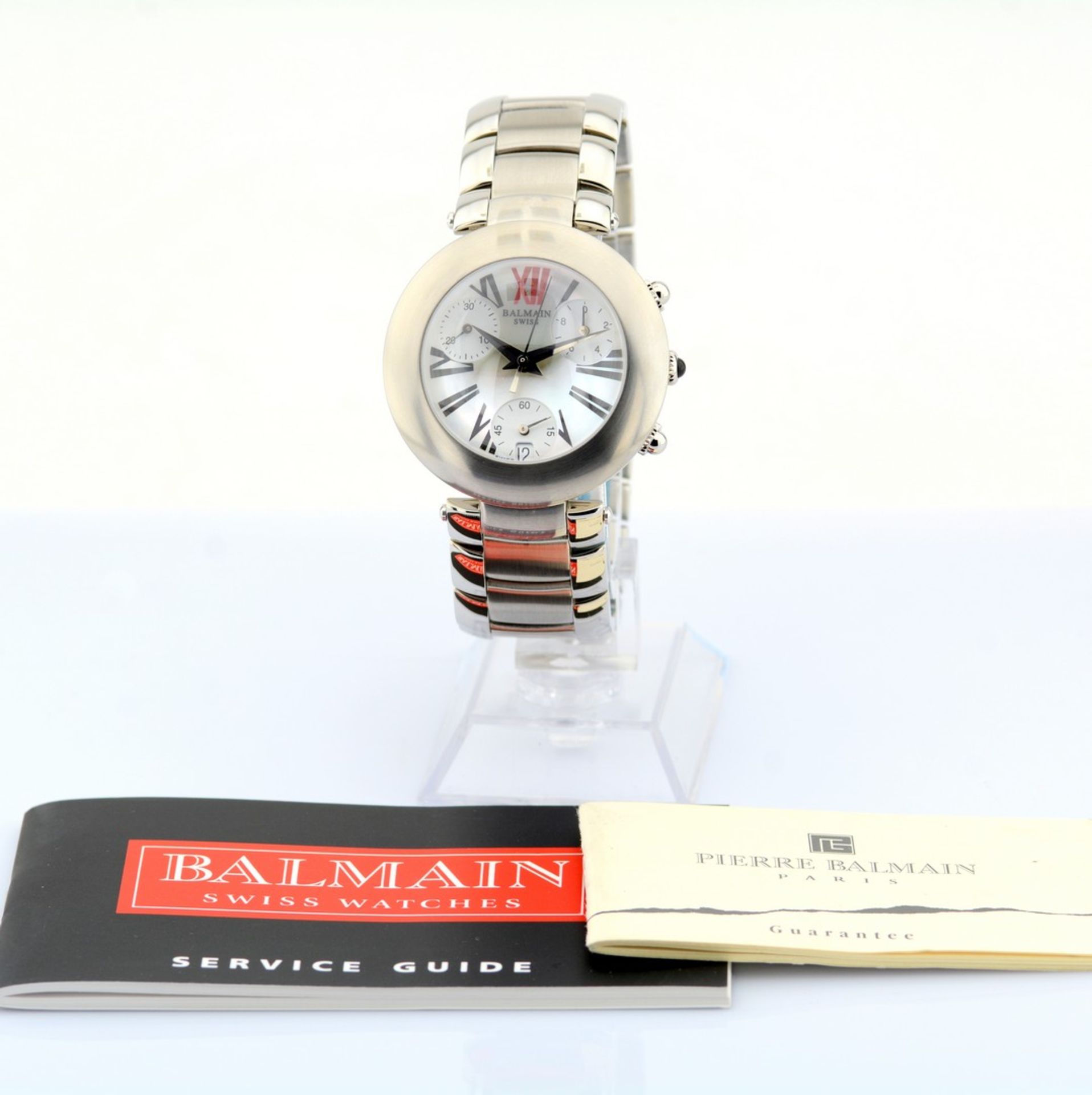 Pierre Balmain / Bubble Swiss Chronograph Date - Gentlemen's Steel Wristwatch - Image 3 of 7
