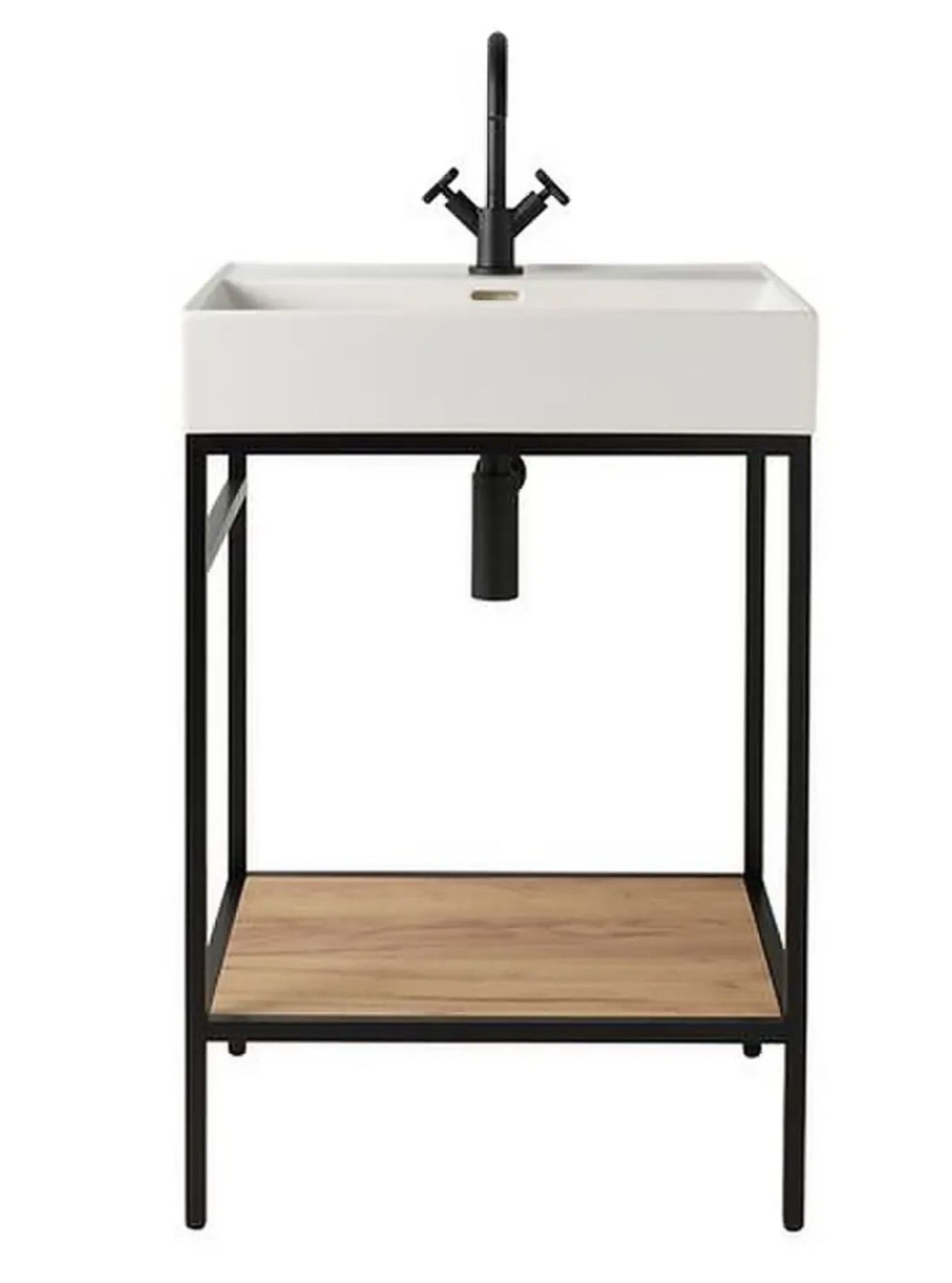 Brand New Boxed Bathstore Noir 600mm Basin and Frame Unit RRP £445 **No Vat**