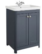 Brand New Boxed Country Living Wicklow 600 Basin Unit - Navy RRP £565 **No Vat**