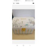 Pack of 4 Keepsake Boxes from Paperchase and baby ribbons