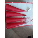 8 Red Cone Candles Approx 9"" Tall