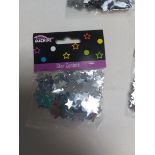 Silver Confetti Stars - 20 Packs