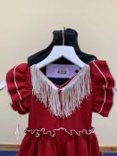 Red Flamenco Dress Made In Spain. Approx Age 4 To 6