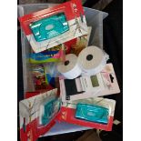 Till Rolls, Hole Punches, Post Sponges, Mini Folding Clocks Plus More In Mixed Box