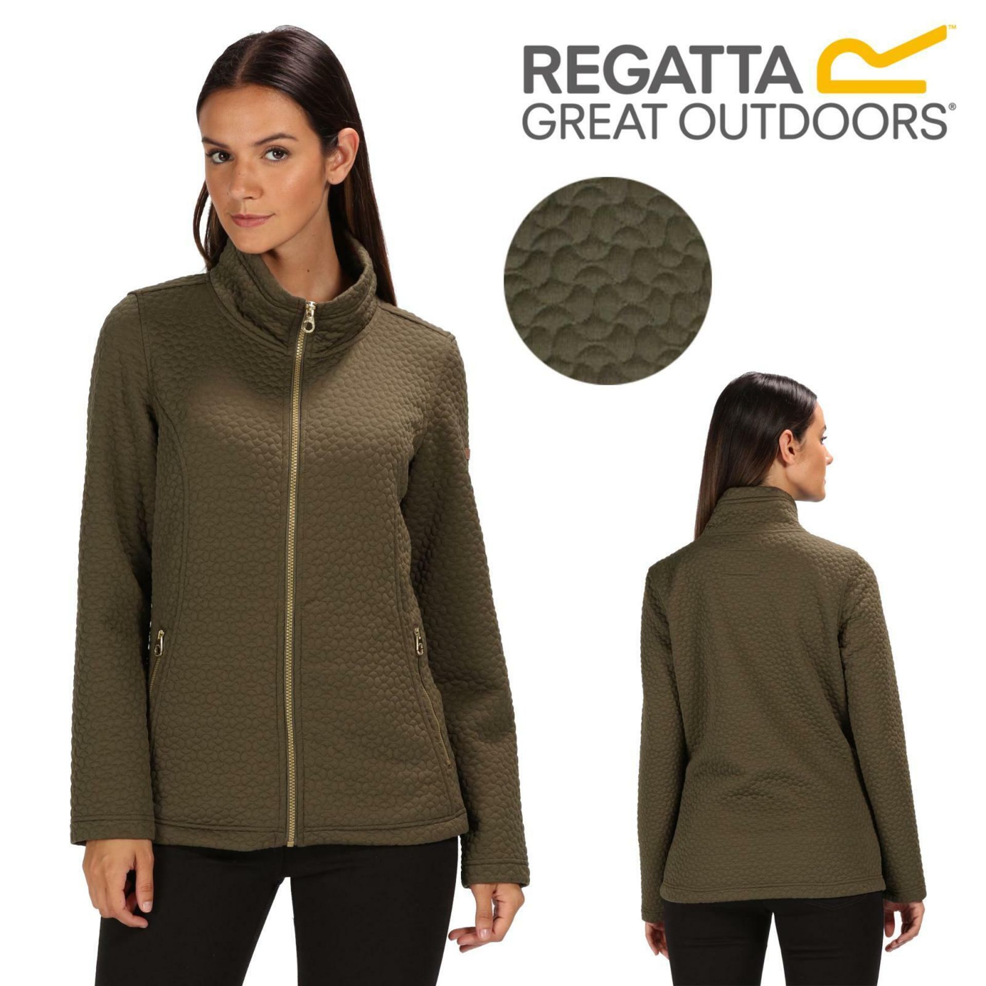 1 x Regatta Subira Full Zip Heavyweight Quilted Fleece Jacket Grape Leaf Size UK 12 Tagged & Bagg...