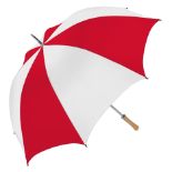 24 x Full Size Golf Umbrellas Red/White