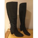 Dolcis “Emma” Long Boots, Block Heel, Size 4, Black - New RRP £55.00