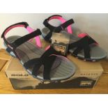 Gola Womens “Cedar” Hiking Sandals, Black/Hot Pink, Size 7 - Brand New
