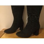 Dolcis “Emma” Long Boots, Block Heel, Size 3, Black - New RRP £55.00