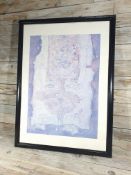 Black Ebonised Framed César Manrique Print, Famous Spanish Artist. 75cm x 55cm RRP £99