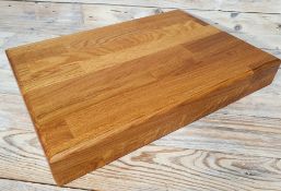 Large Solid Oak Heavy Weight Professional Wooden Chopping Board 60mm Thick RRP £129