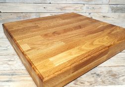 Medium Solid Oak Heavy Weight Professional Wooden Chopping Board 60mm Thick RRP £99
