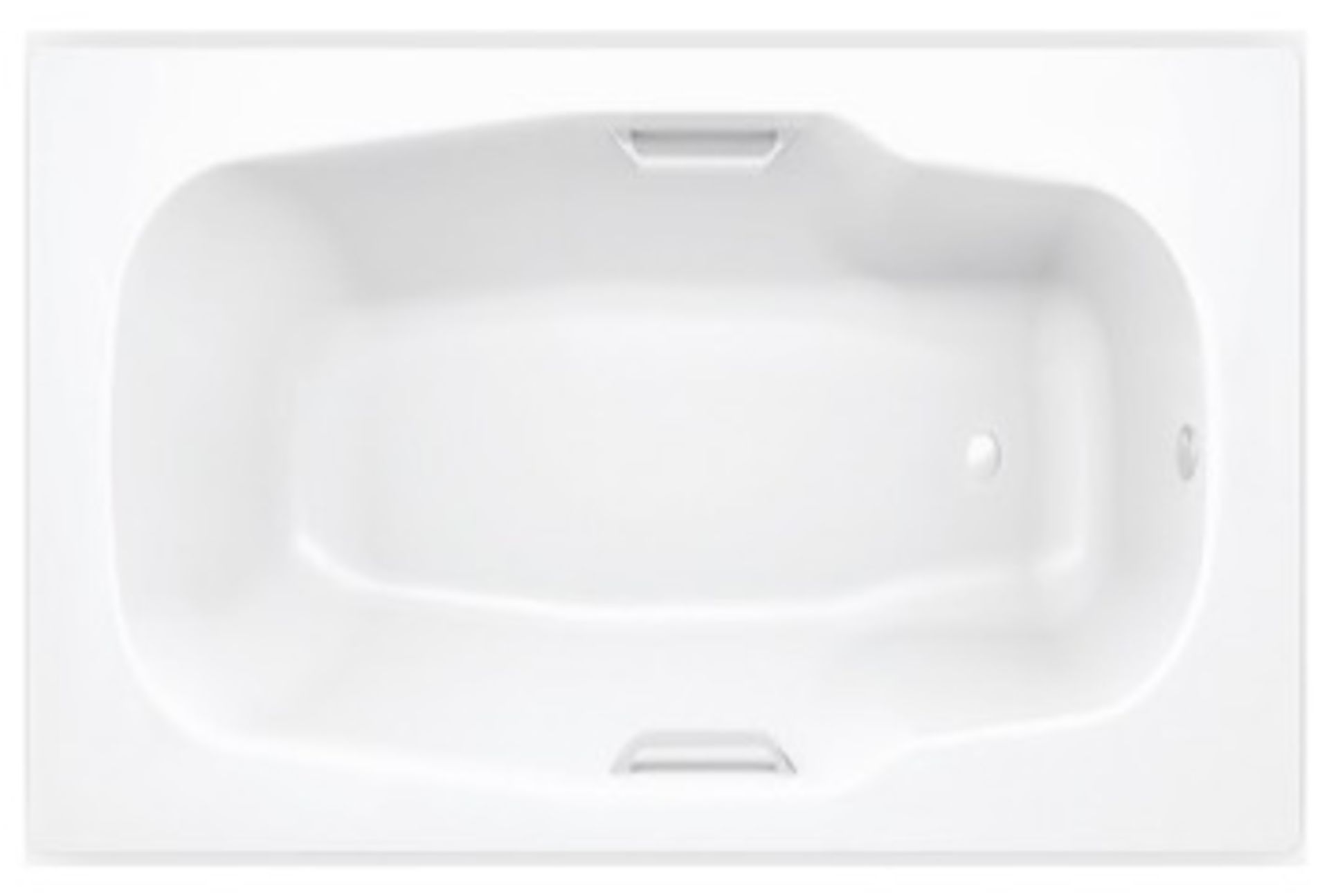 1800 x 800 - Single Ended Two Tap Hole Steel Bath With Gripholes White With Legset and Grips