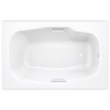1800 x 800 - Single Ended Two Tap Hole Steel Bath With Gripholes White With Legset and Grips