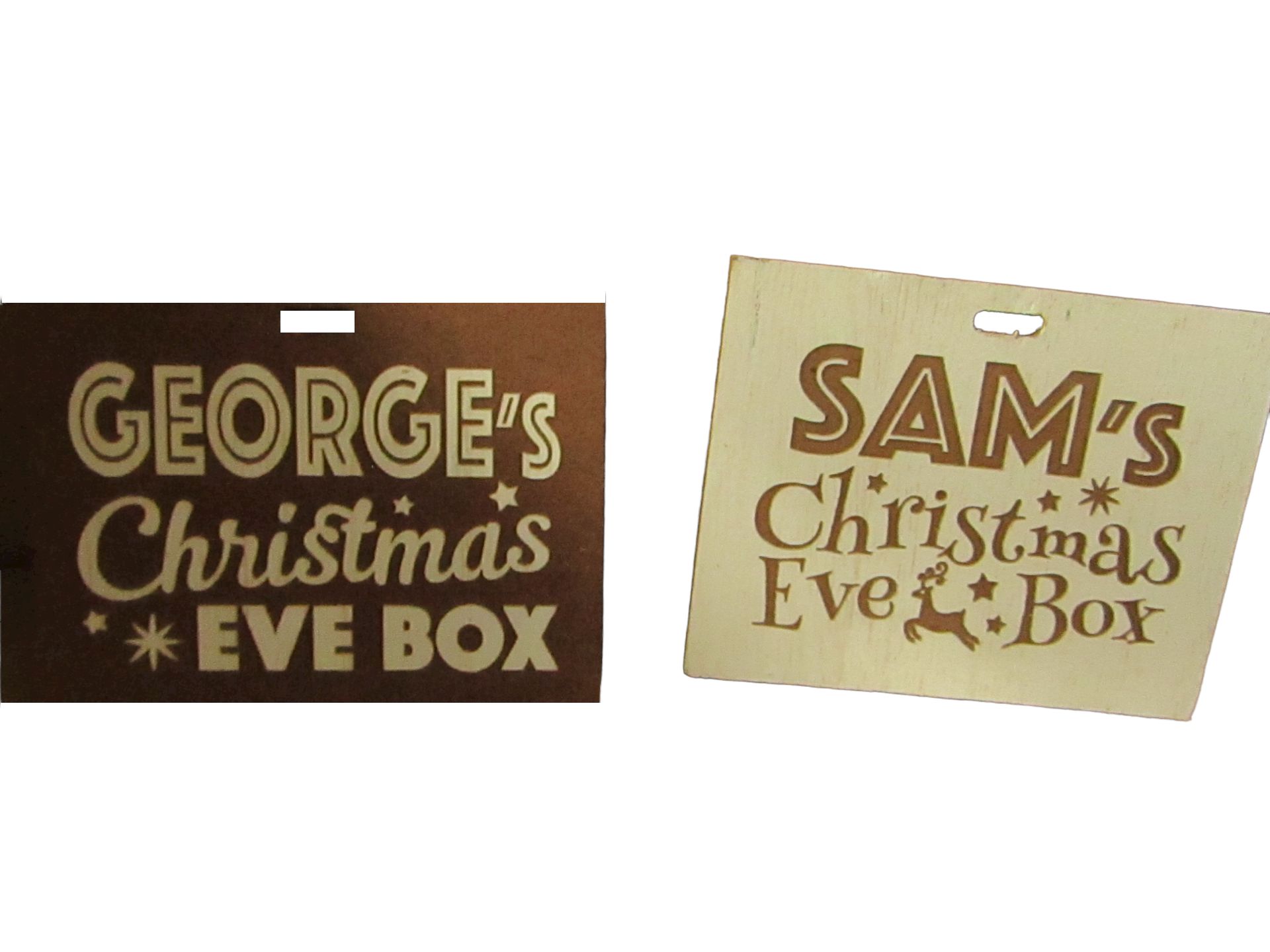 700 x Christmas Eve Personalised Name Plates RRP £1.99 ea