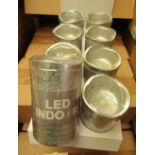 8 x Indoor Battery Operated LED Candles Silver