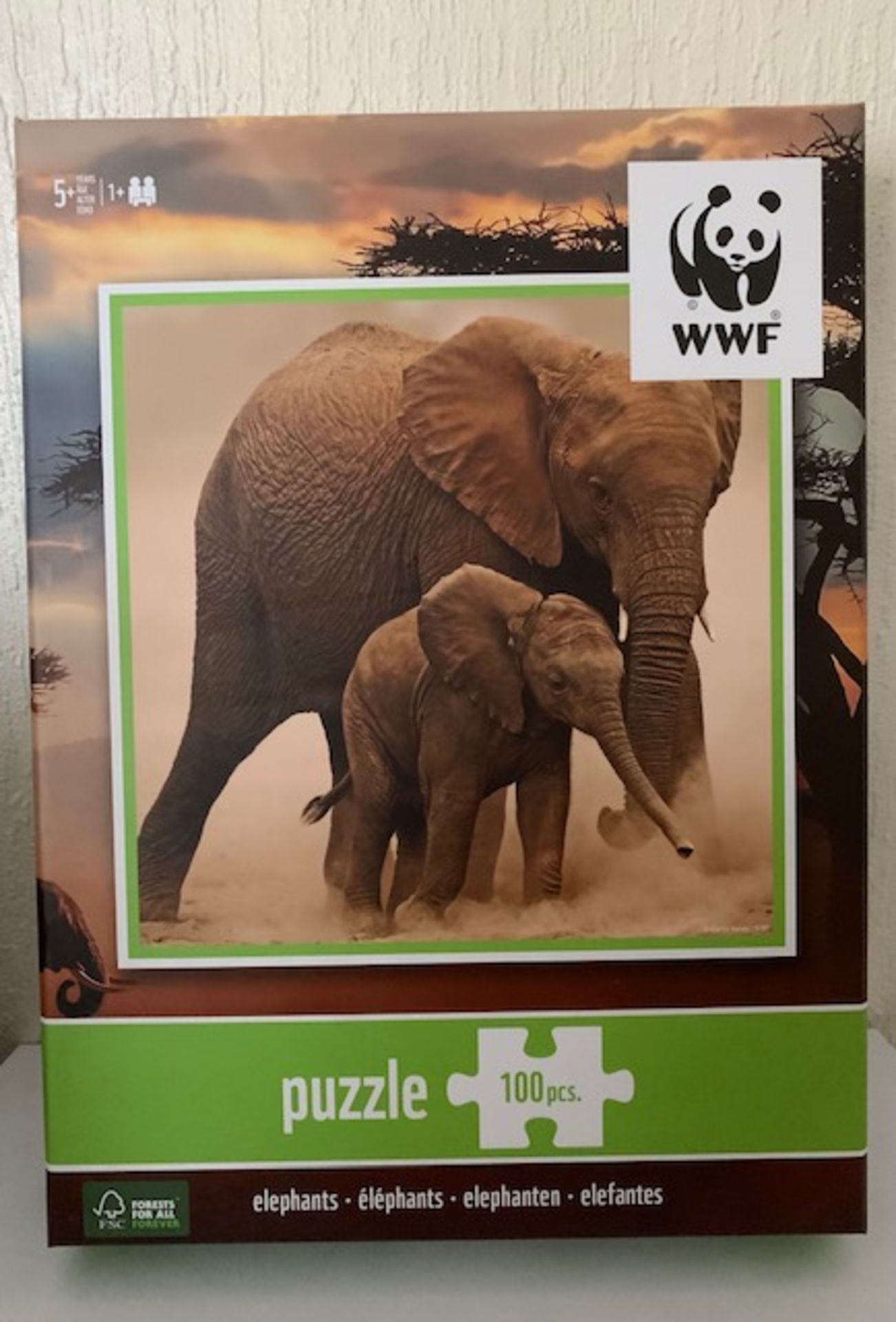 3 x WWF Elephant Jigsaws