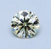 1 Pcs Diamond - 0.73ct Round Brilliant Cut Fancy Diamond - Very Light Yellow - VVS1 – Investment