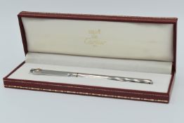 Brand New - Cartier - Les Must De Cartier - Stylo Silver-Plated Trinity Rollerball Pen - 2000