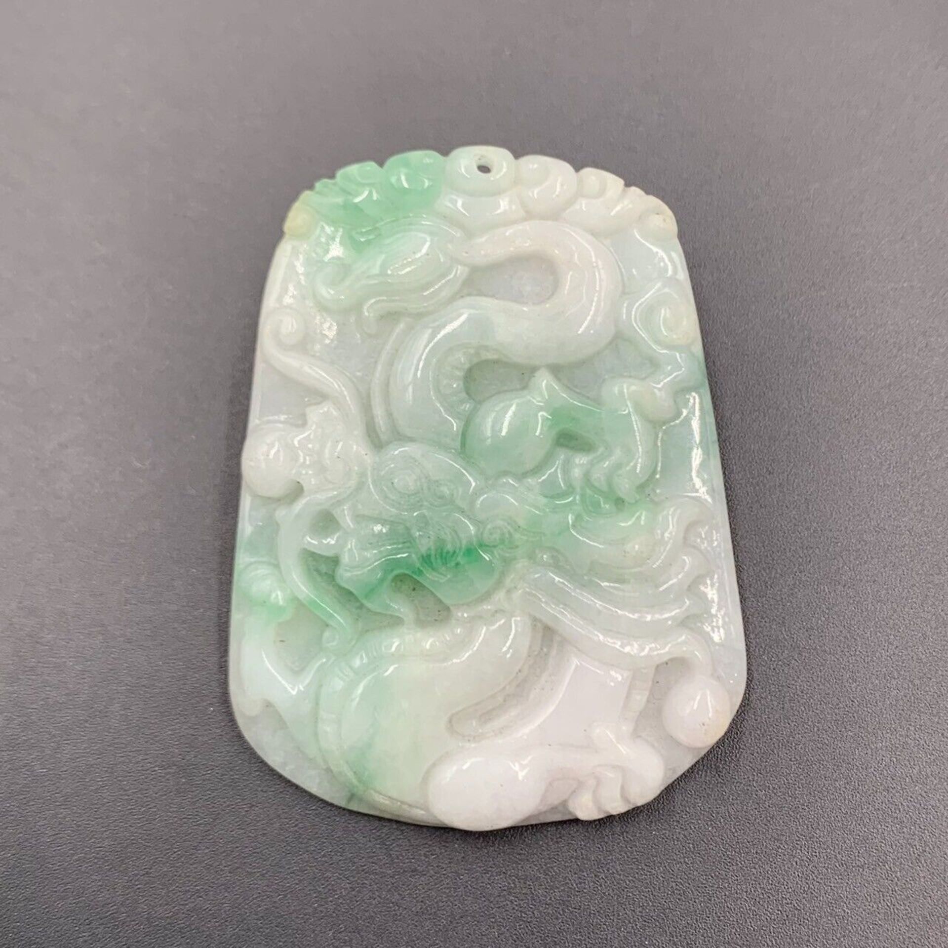 Natural Hand Carved Beautiful Jadeite Dragon From Burma (Myanmar) - Image 3 of 3