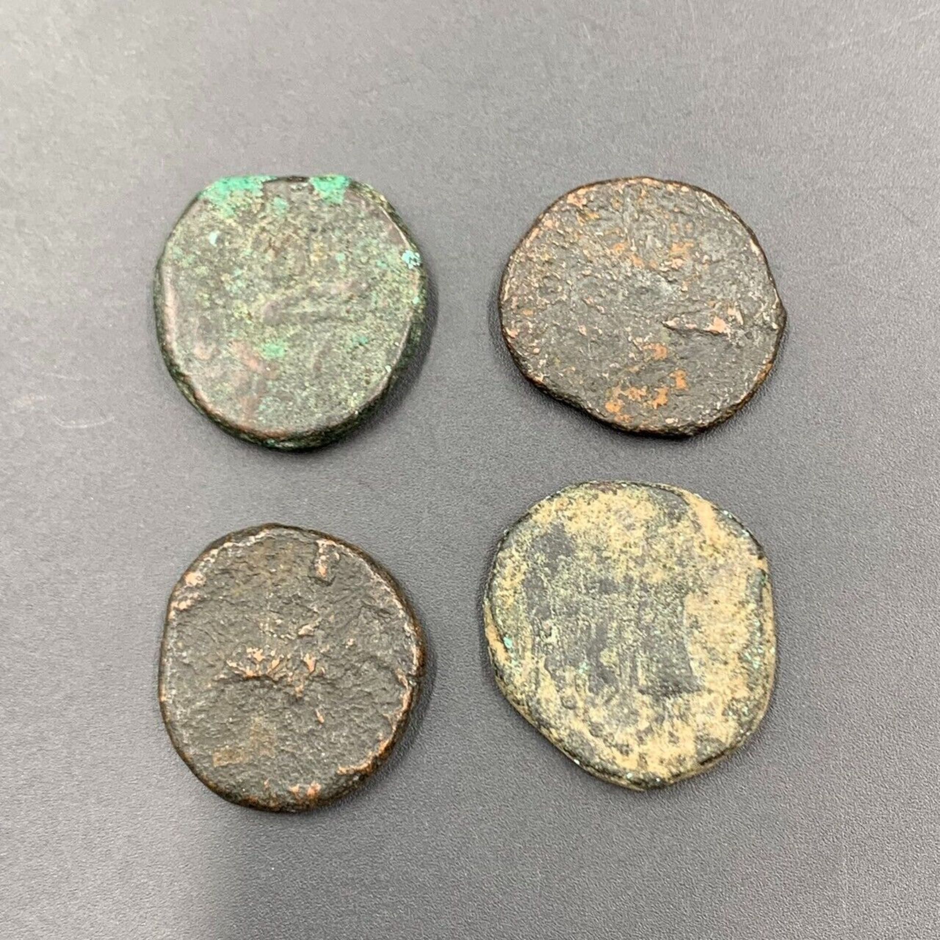 Ancient Kushan Empire Coins, Authentic Kushan Era Coins, 4 Coins - Image 3 of 4