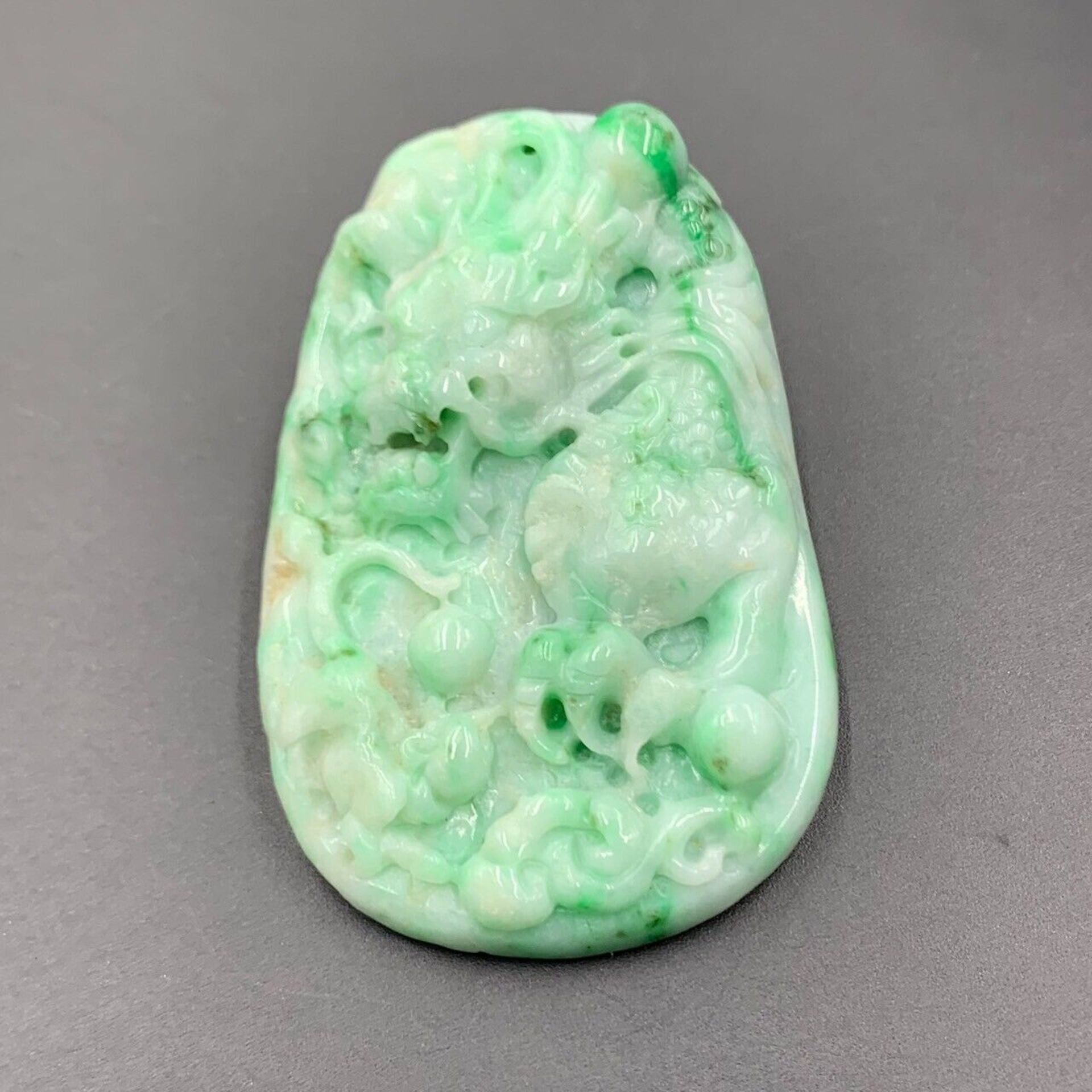 Natural Hand Carved Dragon Jadeite From Burma (Myanmar) - Image 3 of 4