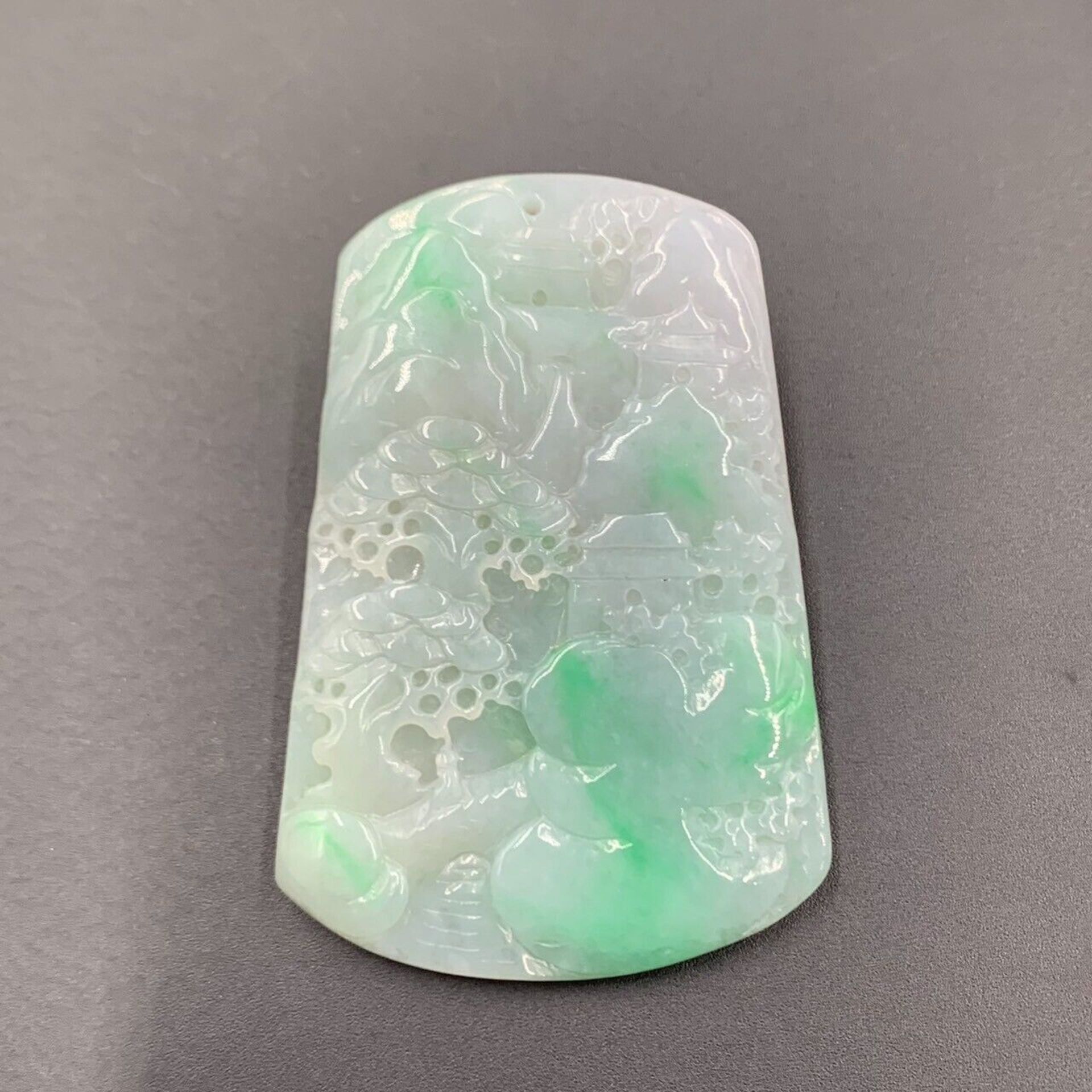 Natural Hand Carved Beautiful Scenic Jadeite From Burma (Myanmar) - Image 2 of 4