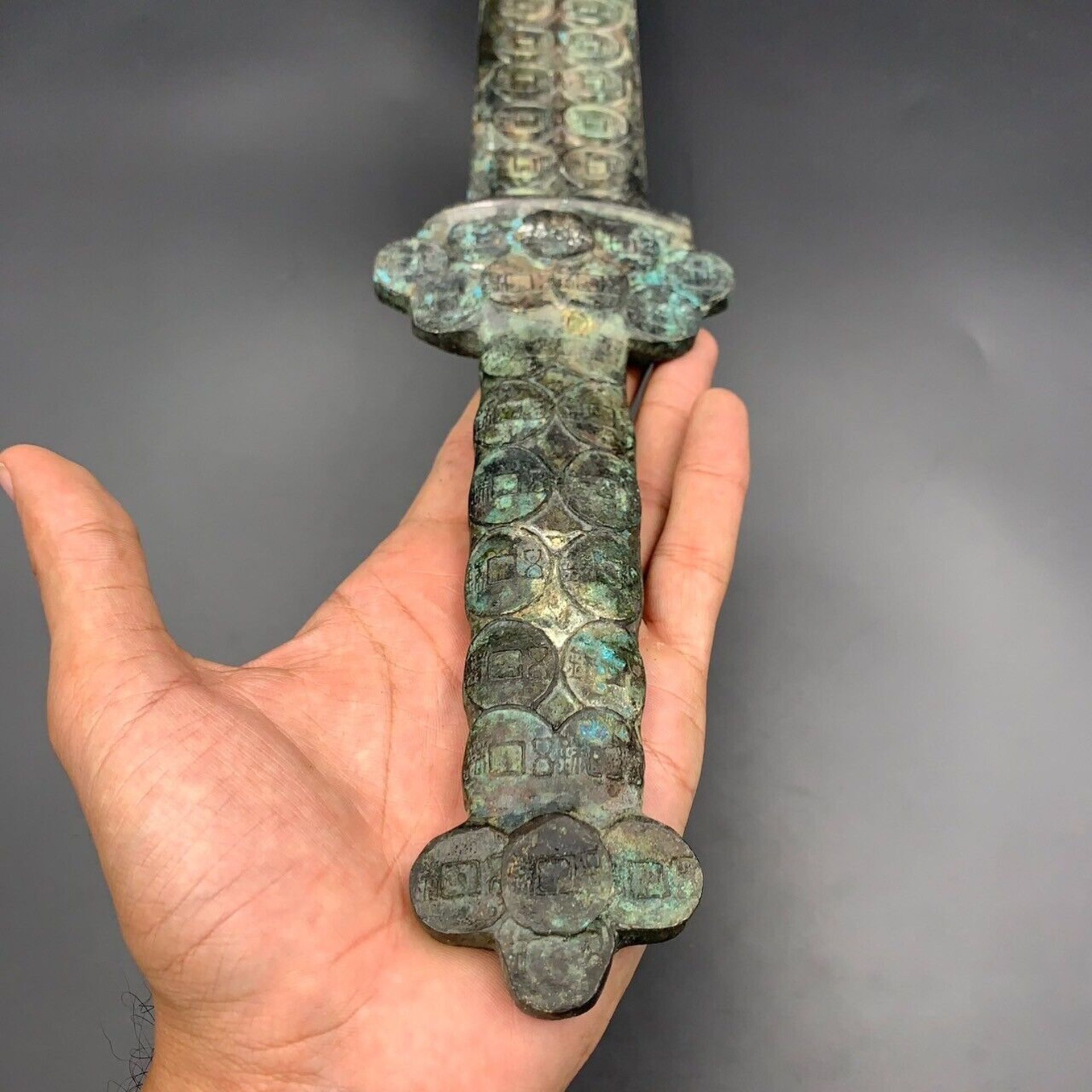 Incredible Rare Handcrafted Art Antique Asian Wonderful Bronze Sword - Image 9 of 9