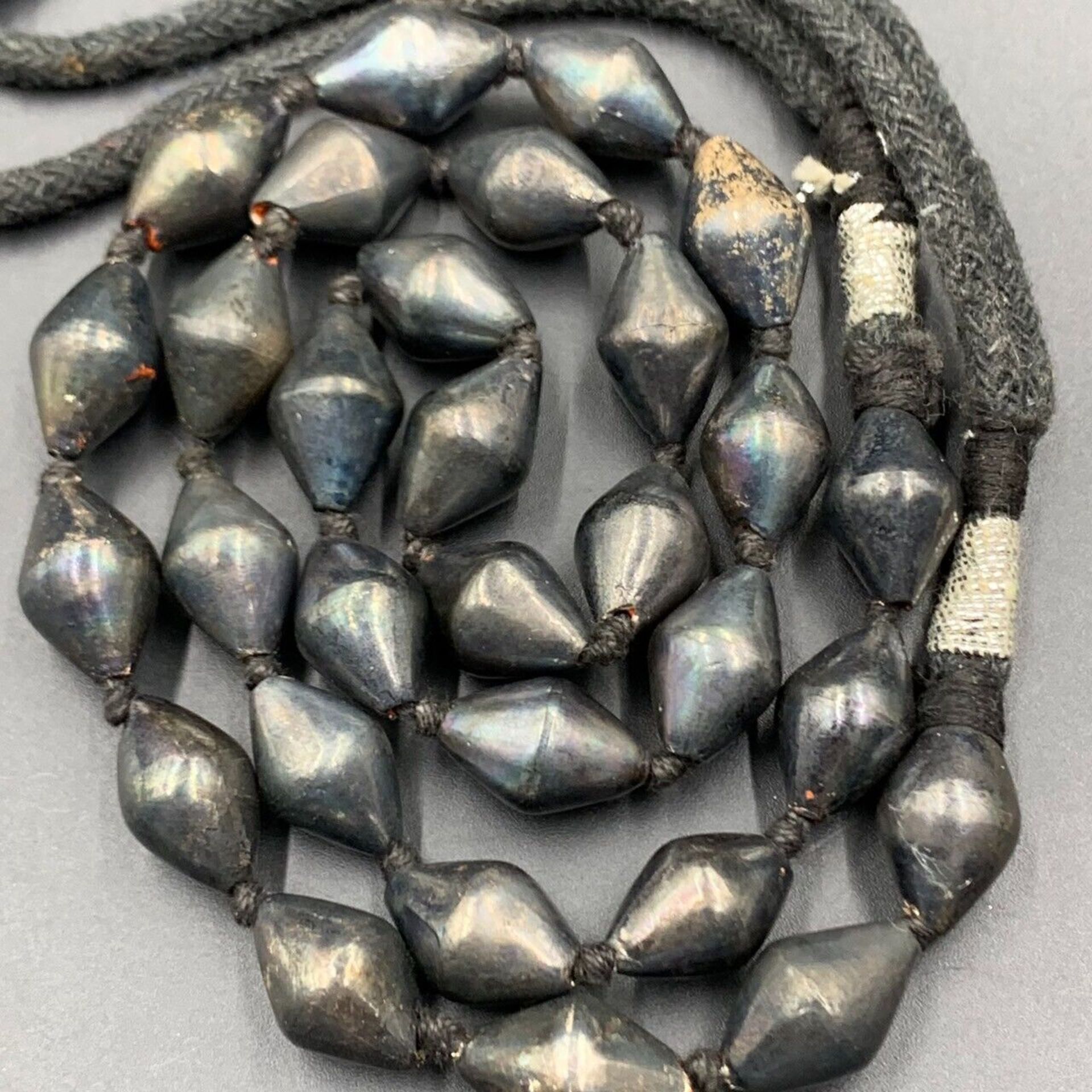 Rare Vintage Old Wax With Silver Coated Layer Beads, Antique Beads - Image 5 of 6
