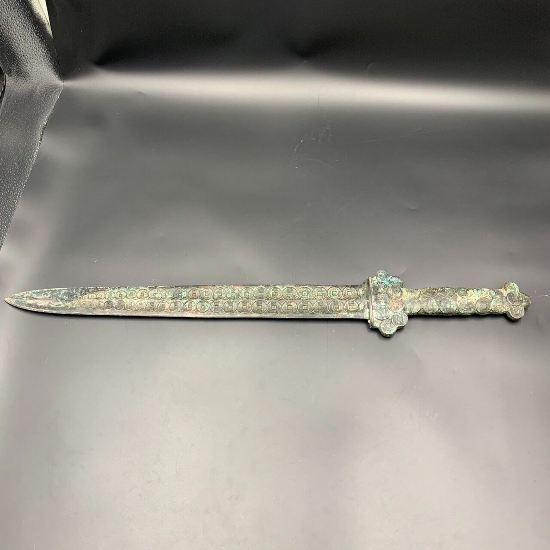 Incredible Rare Handcrafted Art Antique Asian Wonderful Bronze Sword - Image 6 of 9