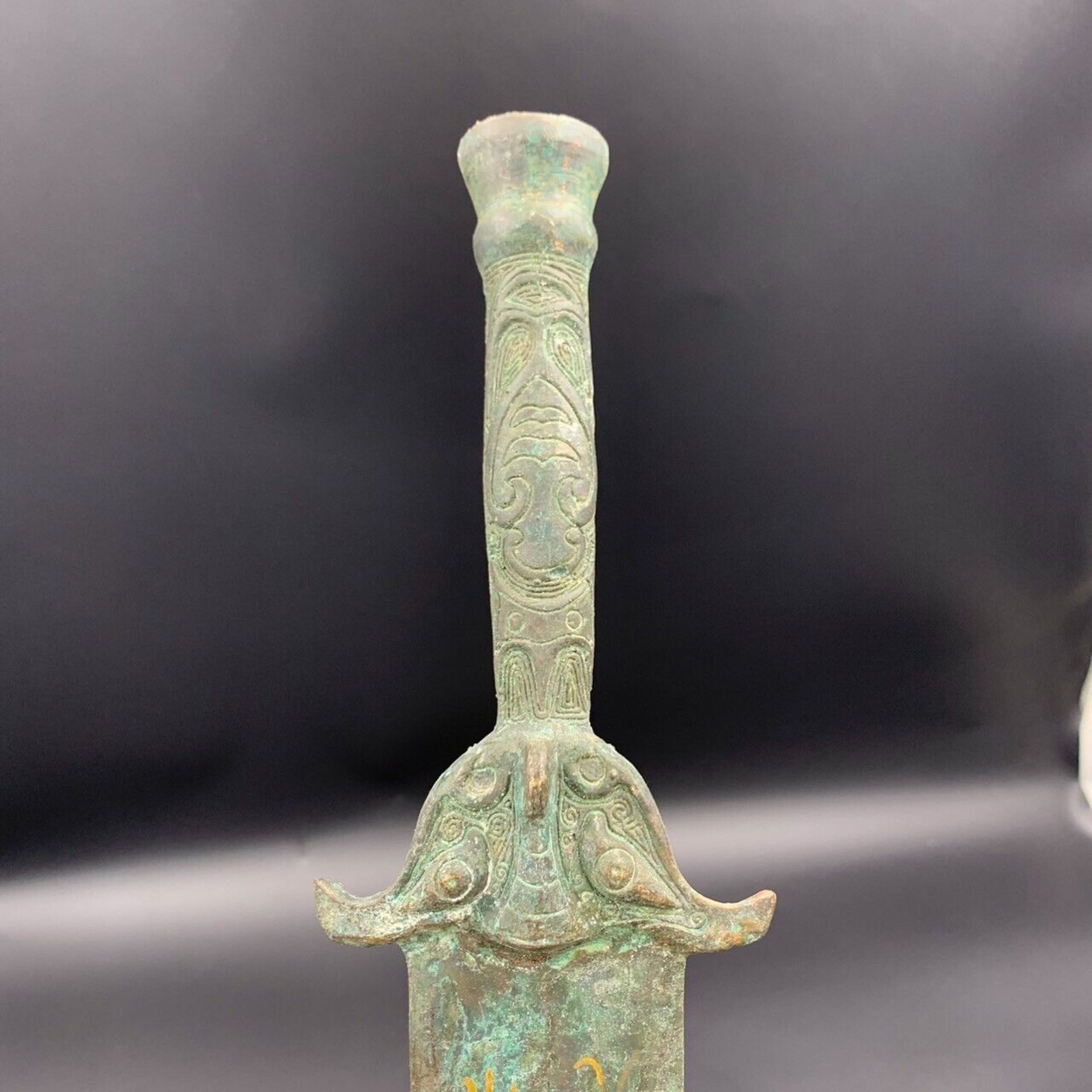 Brilliant Antique Asian Decorative Bronze Large Sword, 64 CM, - Image 5 of 8