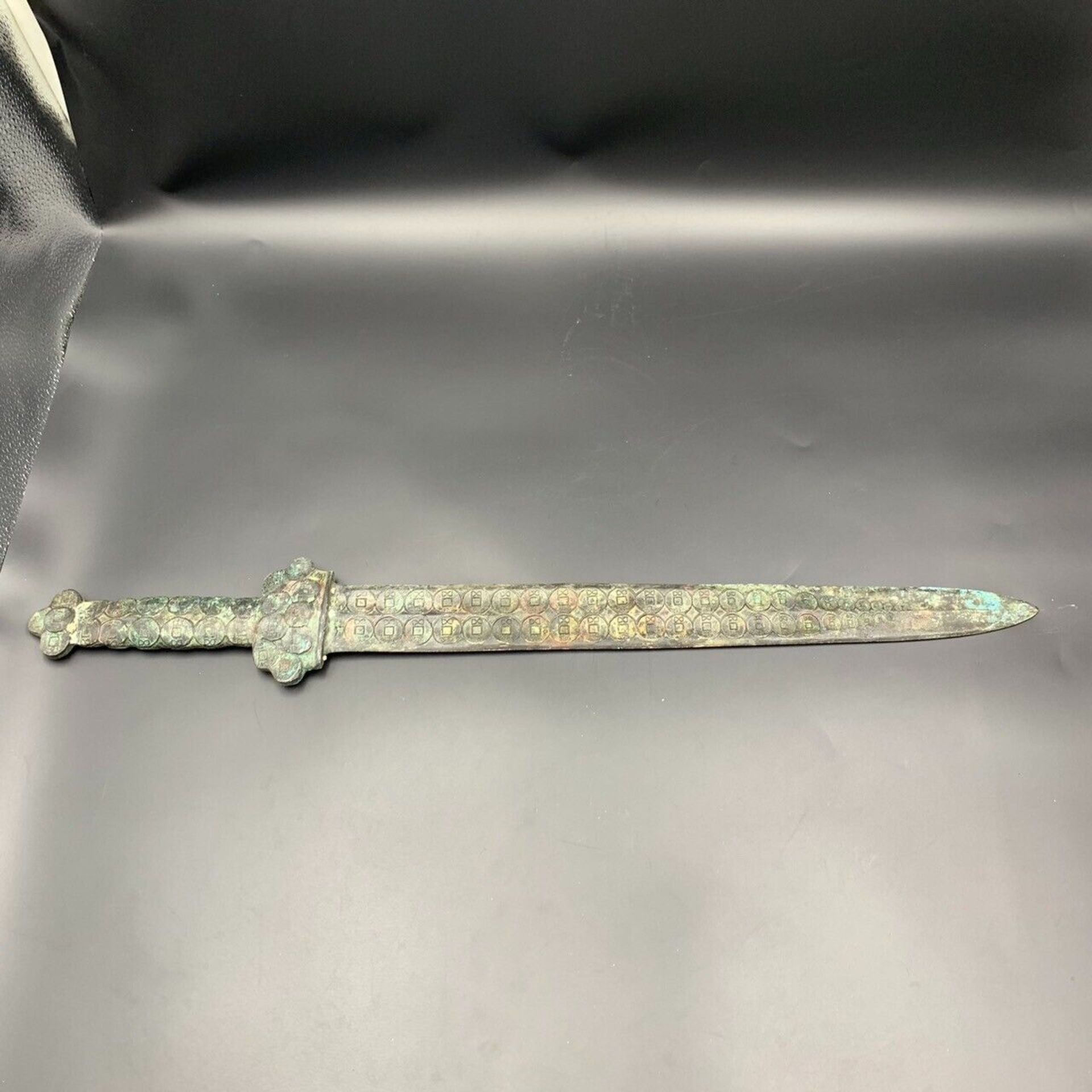 Incredible Rare Handcrafted Art Antique Asian Wonderful Bronze Sword - Image 7 of 9