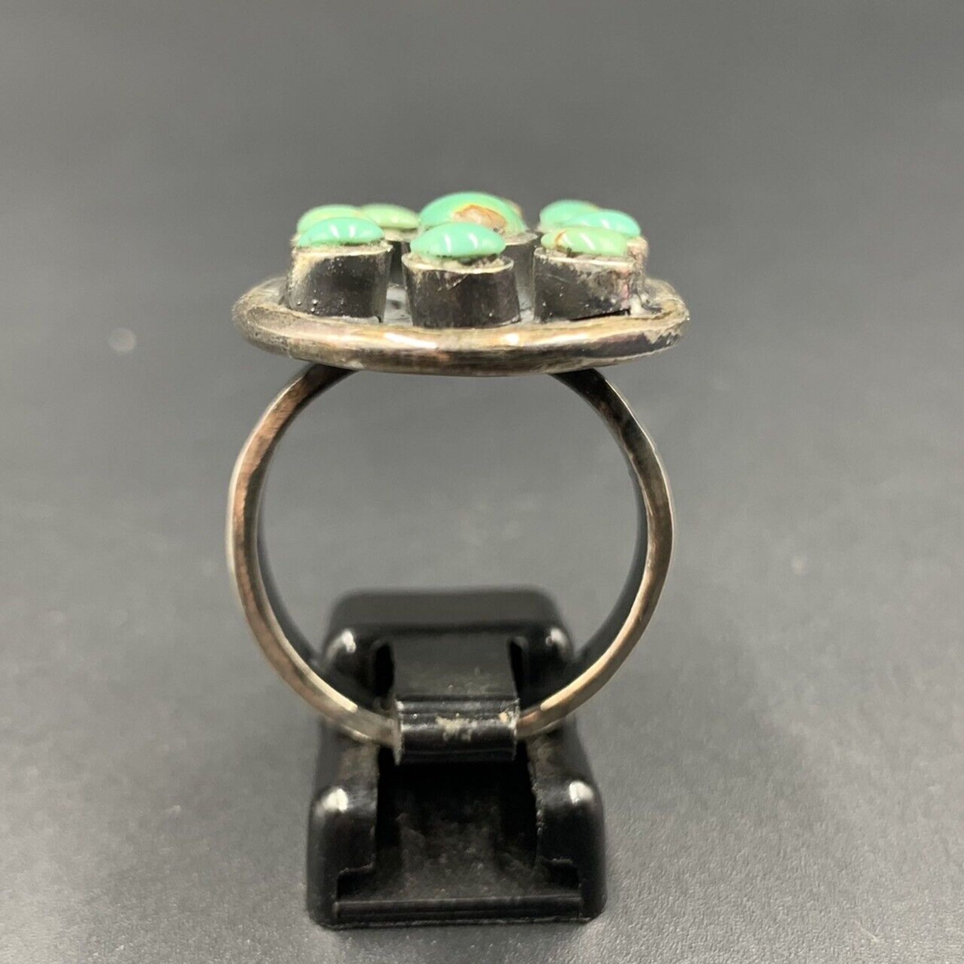 Handmade Natural Thai Made Turquoise With Silver Ring, Native American Inspired Ring. - Image 2 of 5