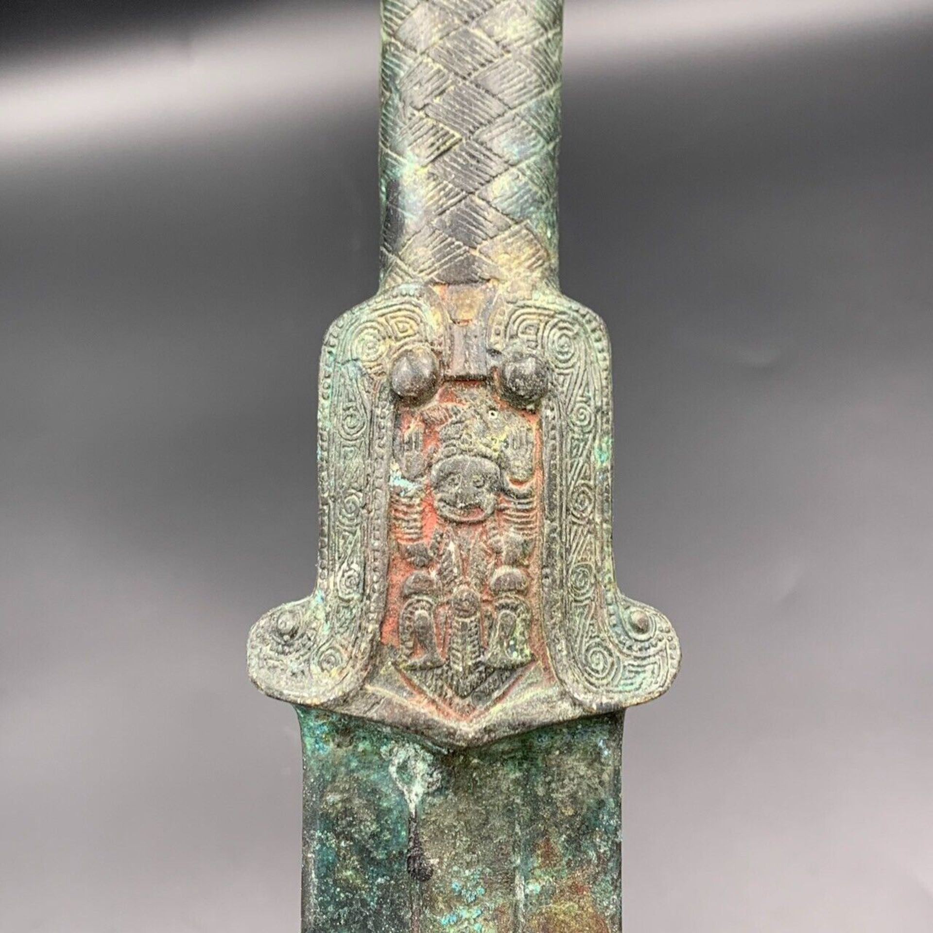 Rare Wonderful Antique Asian Bronze Sword, 62.7 CM. - Image 5 of 8