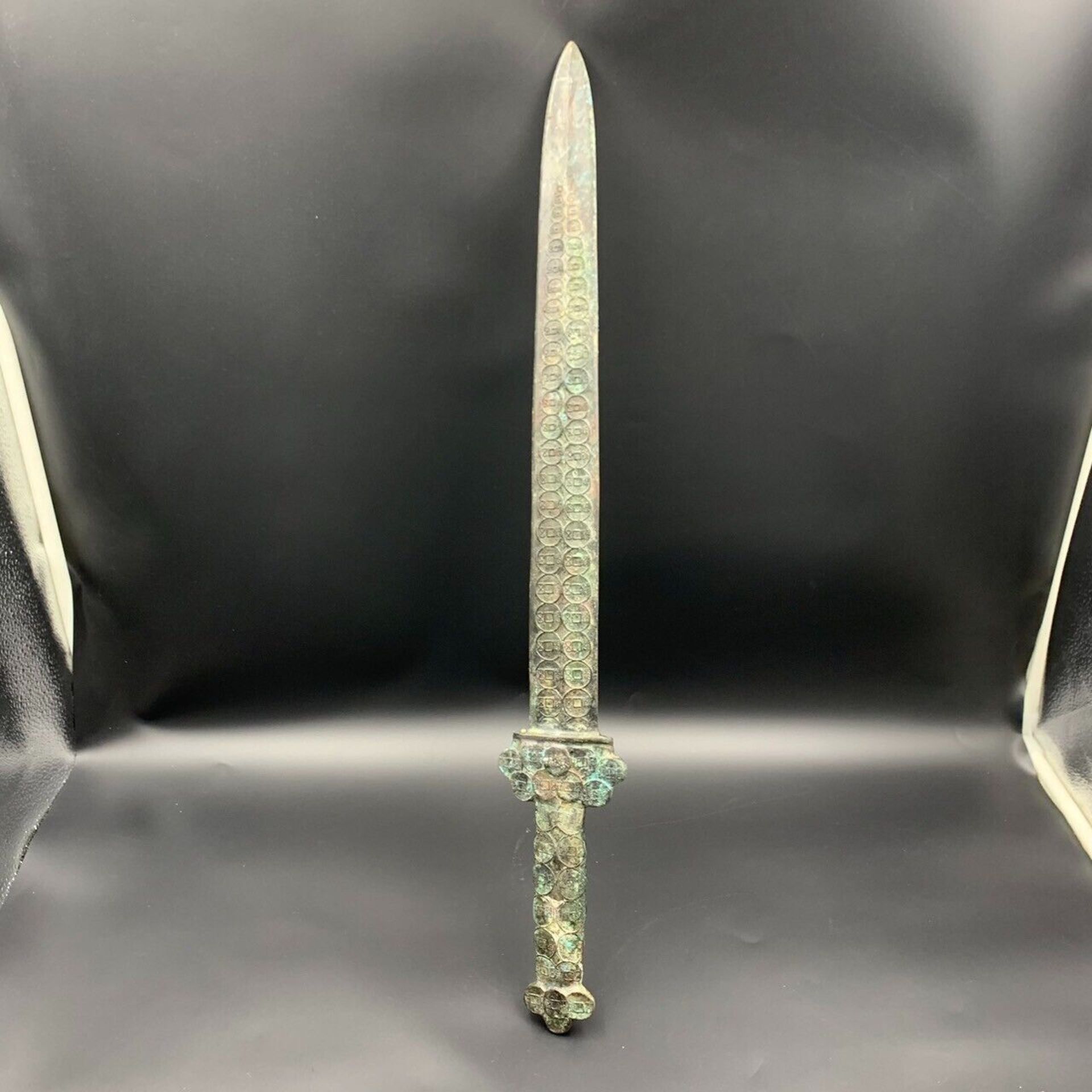 Incredible Rare Handcrafted Art Antique Asian Wonderful Bronze Sword - Image 2 of 9