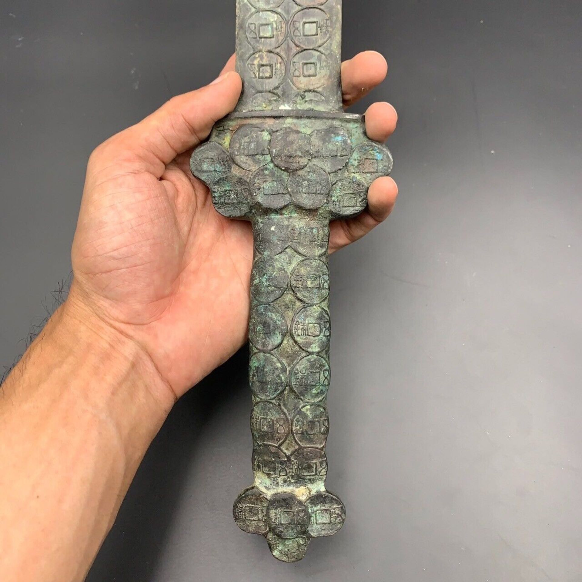 Incredible Rare Handcrafted Art Antique Asian Wonderful Bronze Sword - Image 5 of 9