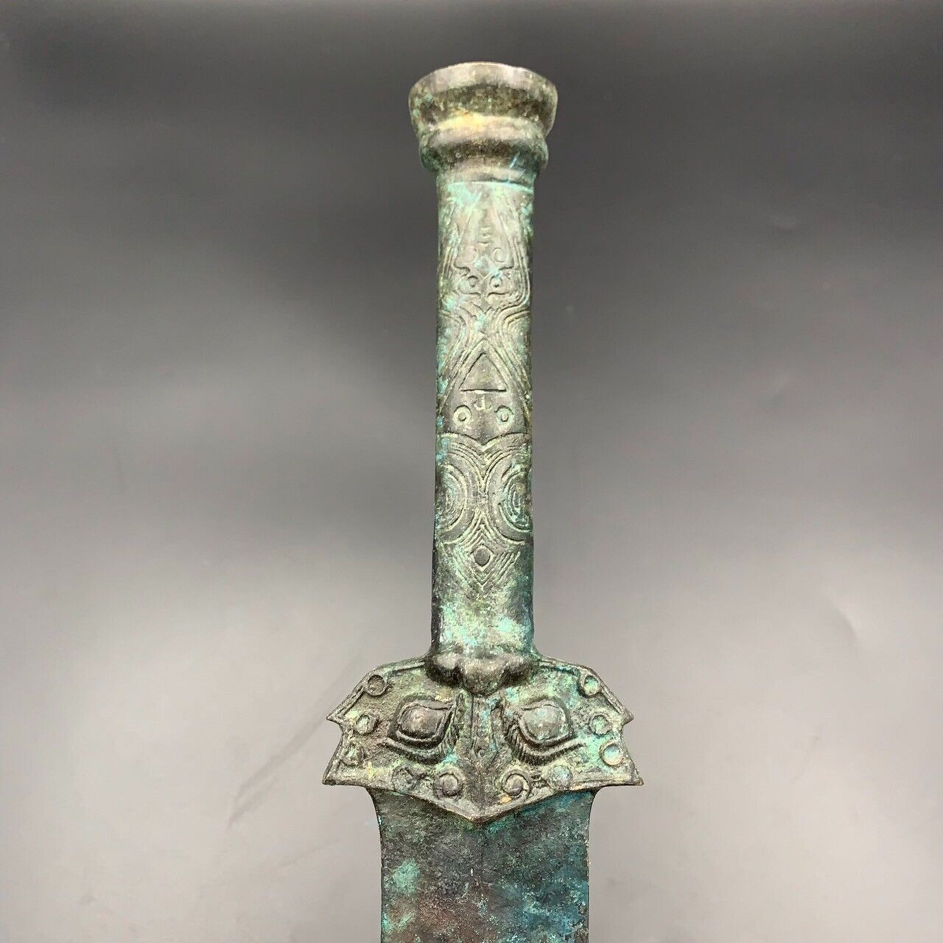 Wonderful Antique Asian Bronze Sword, - Image 6 of 9