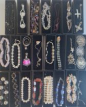 A Large Collection of Costume Jewellery In Boxes.