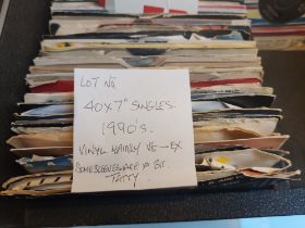 A Collection of Approximately 40 X Vinyl 7” Records. 1990s.