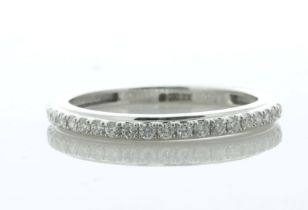 14ct White Gold Semi Eternity Diamond Ring 2mm 0.21 Carats